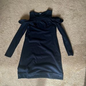 Ana fleece cold shoulder dress